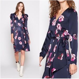 Joie Floral Navy Wrap Dress